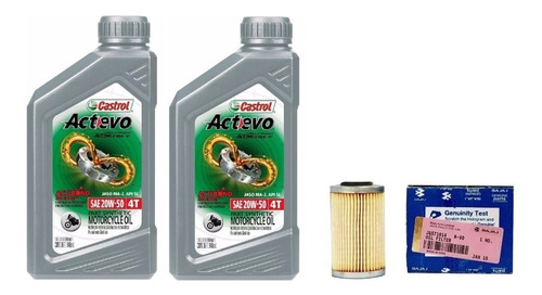 Kit Filtro Y Aceite Castrol Semi 20w50 Rouser Ns 200 Gb