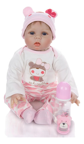 Muñeca Bebe Reborn Juguete Realista 55cm Con Accesorios