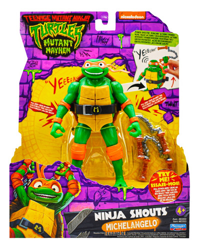 Tortugas Ninja Mutant Mayhem Miguel Angel Shouts Playmates