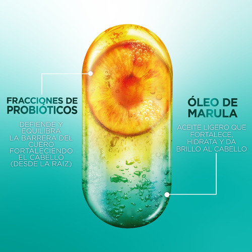 Shampoo Garnier Fructis Probióticos Fuerza 350 Ml