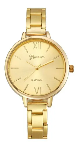 Reloj geneva dorado sale