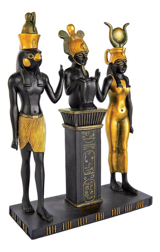 Estatua Diose Egipcio Do Tono Negro Dorado