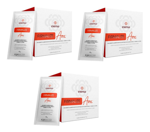 Kit Leve 3 Pague 2 Eximia Firmalize Aox 30 Saches Sabor Frutas Cítricas
