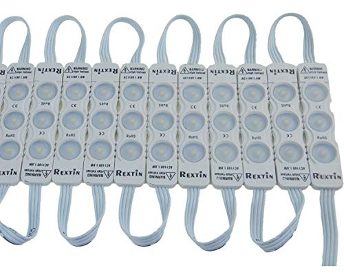 Módulo Led 2835 Rextin 110 V 100 Piezas 3 Led Blanco Resiste