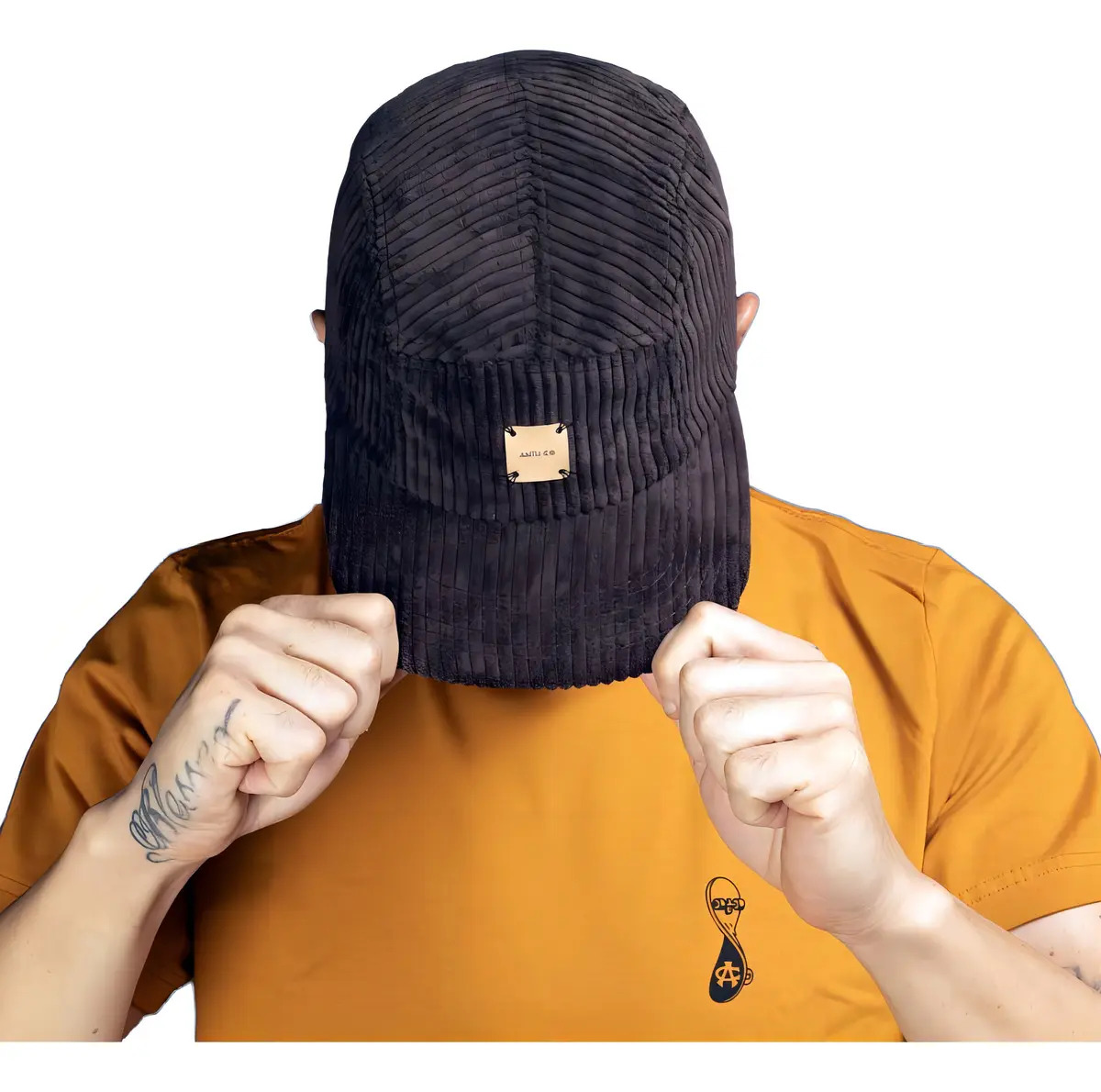 Boné Aba Reta Five Panel Anth Co Veludo Cor Preto Tamanho 58cm Diâmetro (único Adulto)