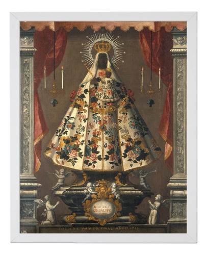 Quadro Nossa Senhora Virgem De Guadalupe, Tela 47x60cm Luxo