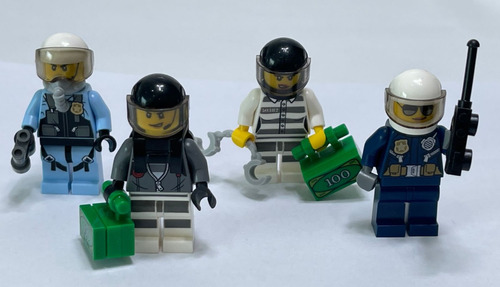 Lego Lote De Cuatro Figuras 60208 Minifigures Policia Ladron