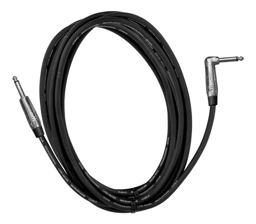 Cable Plug Linea 6 Metros Conector 90 Grados Guitarra Cuo