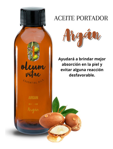 Oleum Vitae Aceite Conductor 100% Puro De Argan