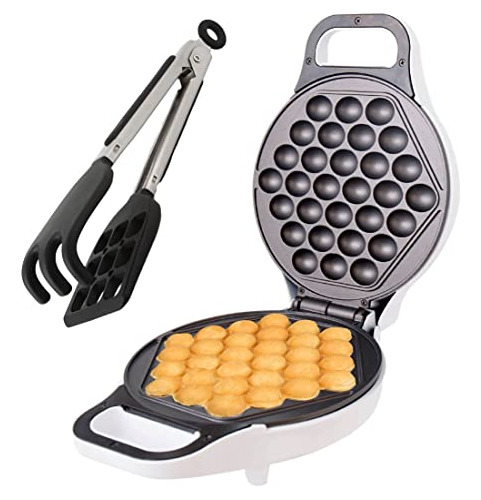 Hong Kong Egg Waffle Maker And 8 Inches Mini Waffle Tongs By