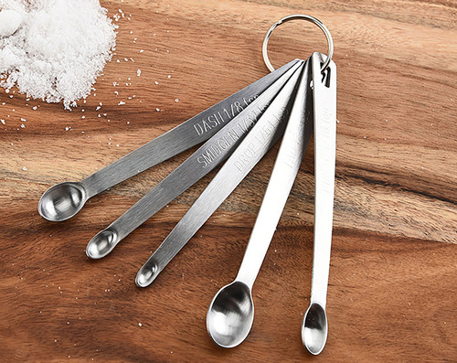 Juego De Pequeñas Cucharas Medidoras De Acero Inoxidable, 5