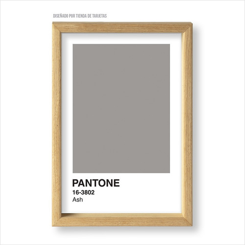 Imagen 2 de 9 de Cuadro Lámina Colores Pantone Marco Madera Nórdico + Vidrio
