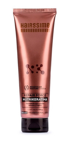 Imagen 1 de 1 de Nutrikeratina Hairssime Hair Logic Repair Force 120g