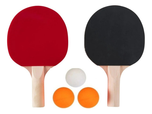 Set De Ping Pong Tenis De Mesa Juego 2 Paletas 3 Pelotas