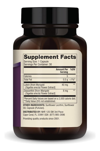 Dr. Mercola Luteína 100 Ml 30 Cápsulas Veganas Sin Gluten Sabor Sin Sabor