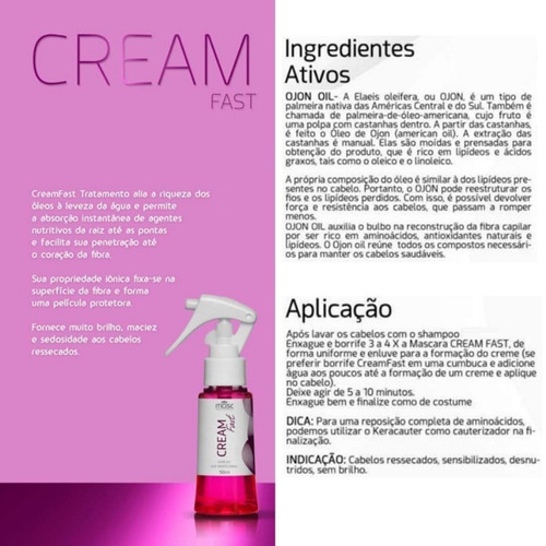 Cream Fast Hidratação Para Cabelo Longa Duração