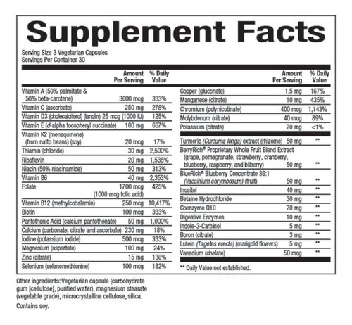 Multifactors De Natural Factors, Multivitamínico Para Mujere