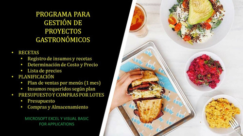 Gestión De Recetas Insumos Y Costos - Excel - Macros - Video