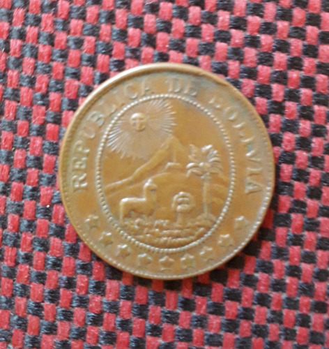 Bolivia 50 Centavos 1942 Km# 182a.1 Moneda De Bronce 