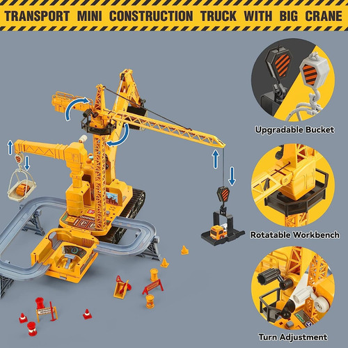 Set Camión De Juguete Excavadora De Construcción Para Niños