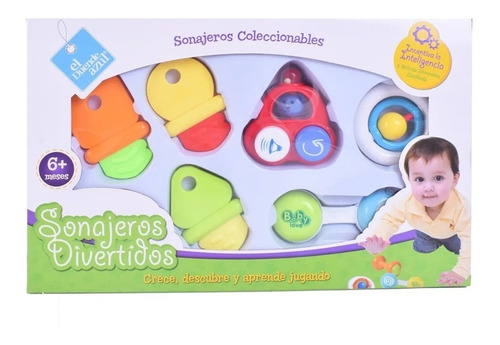 Imagen 1 de 6 de Sonajeros Divertidos X 7 Unidades - El Duende Azul 6007