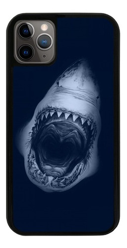 Funda Uso Rudo Tpu Para iPhone Tiburon Animales Mar Azul
