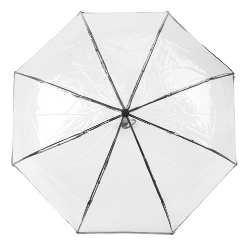 Paraguas Transparente, Plegable, Automático, 8 Varillas, 3 P