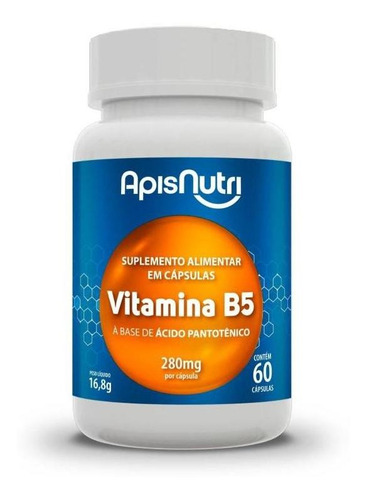 Supl. De Vitamina B5 280mg 60 Caps - Apisnutri Sabor Without flavor