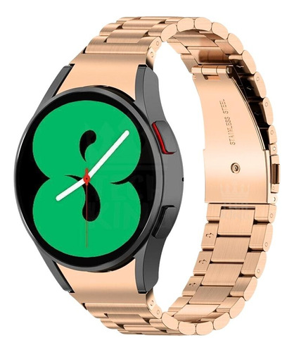 Pulseira De Metal Elos Premium Para Samsung Galaxy Watch4 40 Cor Rosê Gold