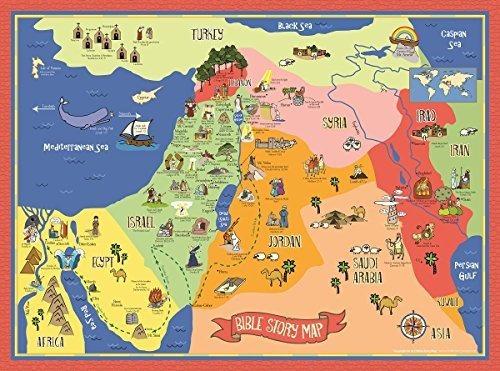 Póster Mapa Hist. Bíblica - 18 X24  (laminado)