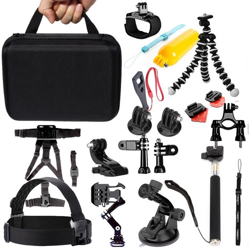 Kit Maleta Gopro + 28 Accesorios Camara Deportes