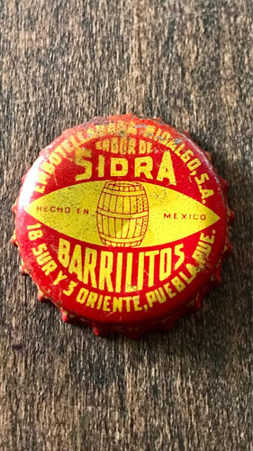 Antigua Corcholata De Refresco Barrilitos Sabor Sidra Puebla (Usado)