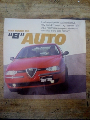 Recorte Auto Alfa Romeo 156 Año 1998
