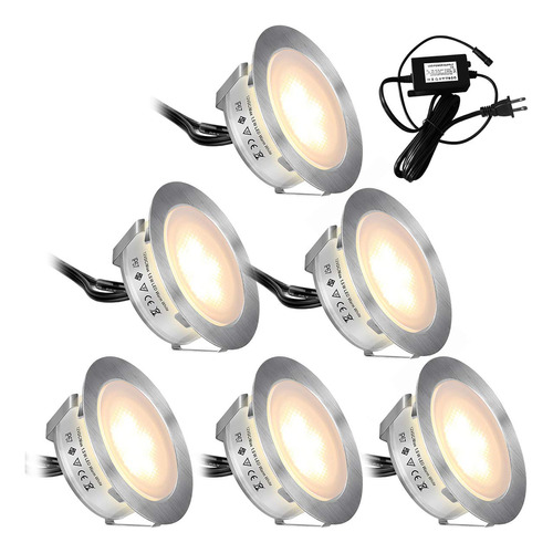 Paquete De 6 Luces Empotrables Led Para Exteriores Ip67