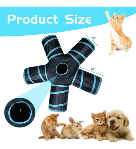De Juguete De TĂșnel Para Gatos, Cachorros, Conejos, Etc.