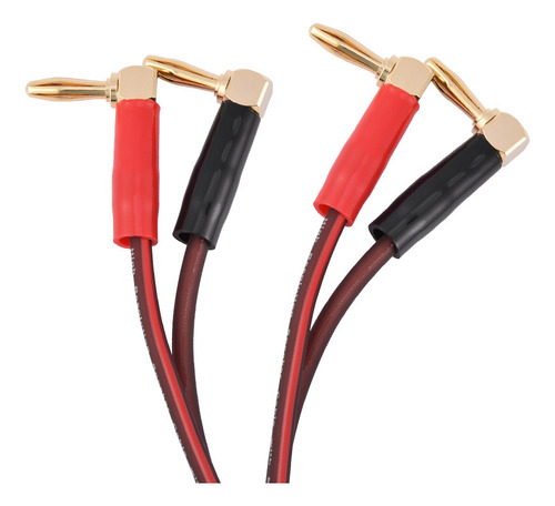 Altavoz Banana Plug Cable Hi-fi De Cobre Puro En Ángulo Rect