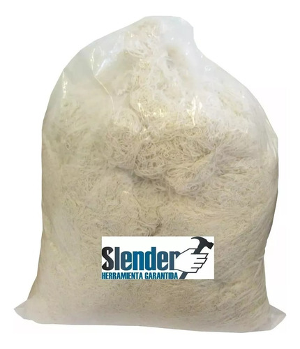 Paquete De 1kg Estopa Blanca Slender De Limpieza Mundocolor