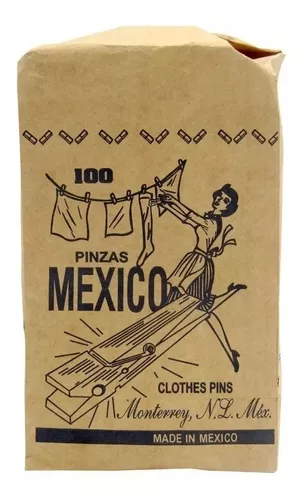 Pack de 100 pinzas de madera para la ropa - pinzas pequeñas de