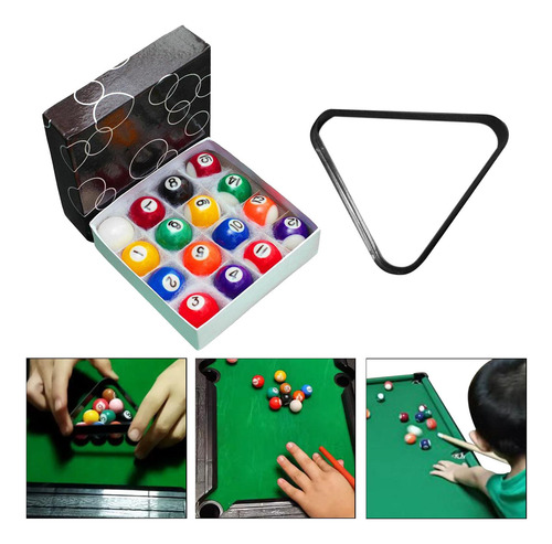 Juego De Bolas De Billar En Miniatura: Bola De 2,5 Cm