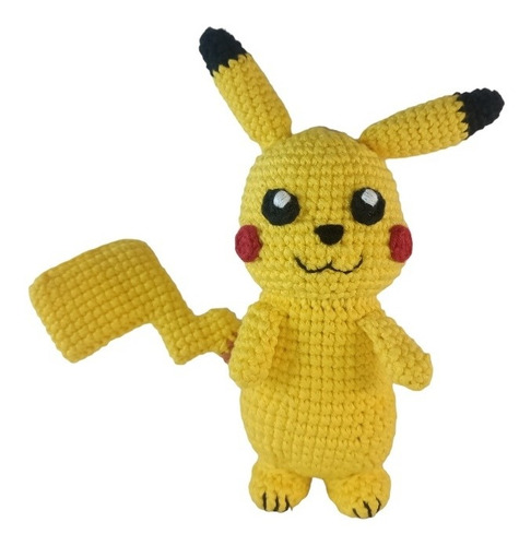 Pikachu Tejido Amigurumi Hecho A Mano 20 Cm
