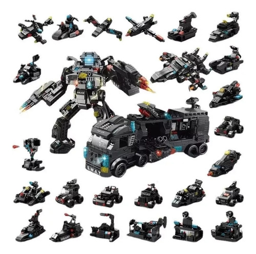 Armatodo, Transformes, Robot 27 En 1 City Swat 585 Pcs, Lego