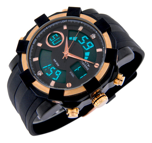 Reloj Montreal Hombre Acero Ana-digi Ml310 Envío Gratis