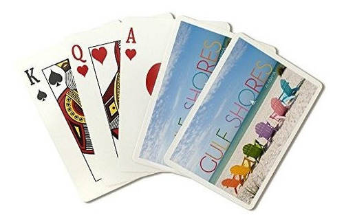 Juego De Cartas - Gulf Shores, Alabama, Coloridas Sillas De 