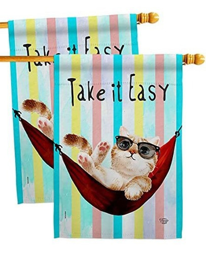 Juguete - Ornament Collection Take It Easy House Flag 2 Pcs 