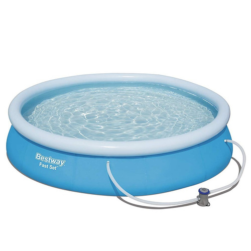 Pileta Inflable Fast Set Bestway 5.377lt 366x76cm Ctas