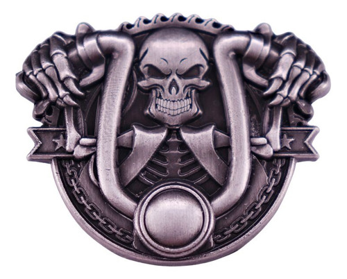 Pin Broche Botton Caveira Skull Crânio Moto Clube Rock Metal