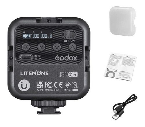 Lámpara De Luz Led Godox Litemons Led6r Rgb Pequeña P/video