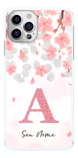 Capinha Letra Floral Com Fundo Claro E Nome Capa Celular