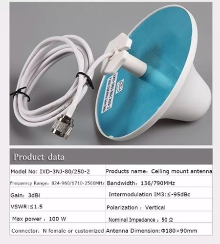 Kit Amplificador Señal Celular Antena Doble Banda 2100mhz 3g
