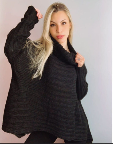 Pullover - Sweater. Poncho Con Mangas. Divino!!!